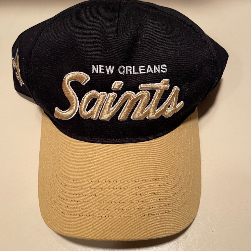 New Orleans Saints Black and Tan Cap